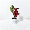 Simulated Artificial Flowers, Straight Tube Black Sand, Two Types of White Lilies, Indoor Artificial Green Plants, Small Pot Plant Decorative Pieces