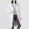 Under Armour Down Puffer Parka Solid Logo Print Sports Casual Long Down Jacket Women Outerwear White 1375454-100