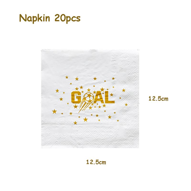 Football Theme Party Disposable Tableware Paper Plates Balloons Flags Birthday Decorate Foil Globos Soccer Sports Party Supplies