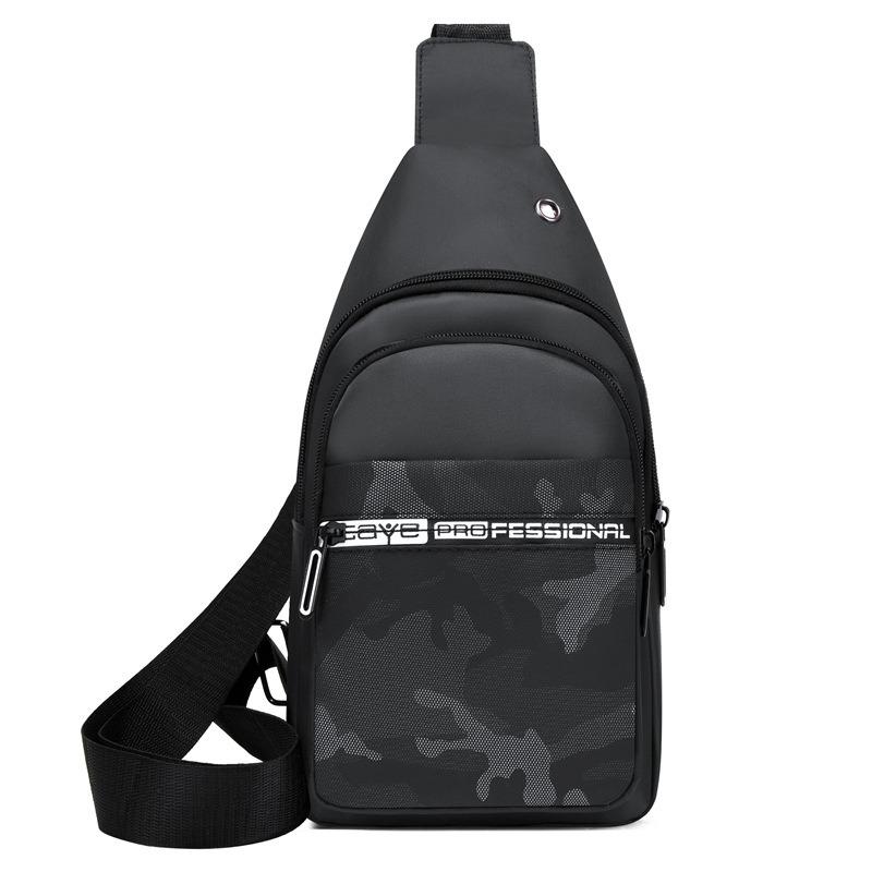Outdoor breast bag men's new casual fashion messenger bag large capacity chest bag