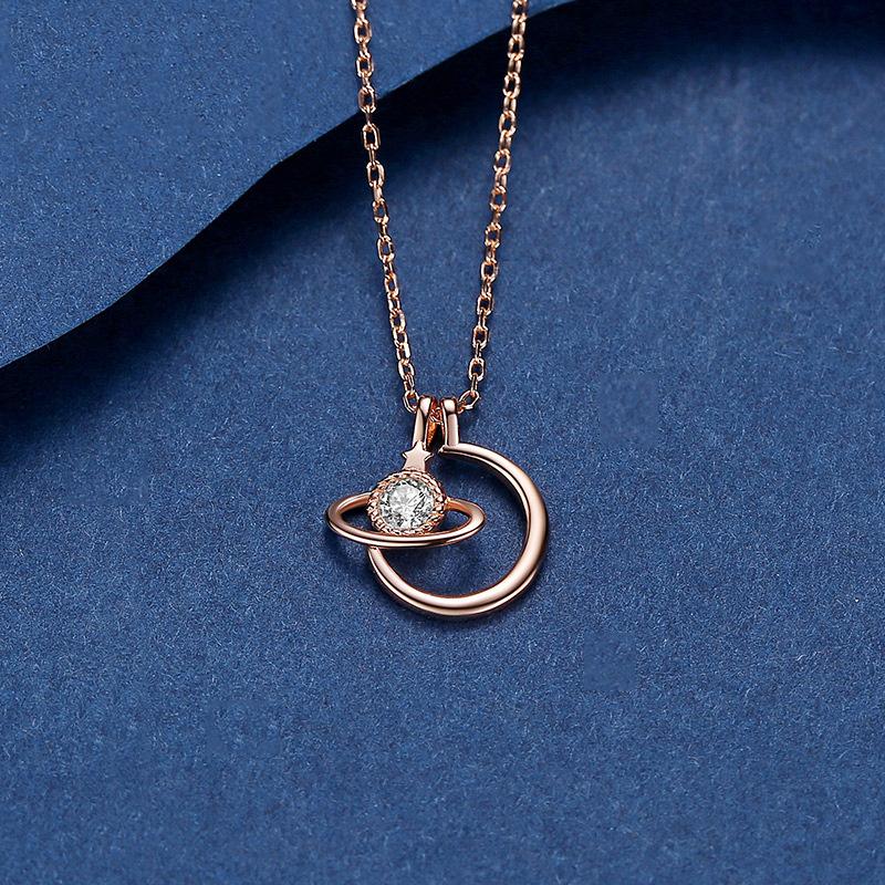 Planet Necklace for Women Clavicle Chain Simple Temperament Niche Pendant Neck Chain