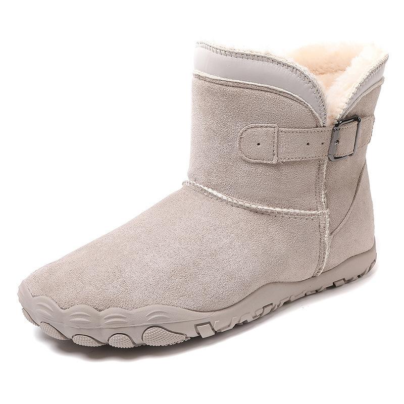 Outdoor leisure five-finger mountaineering snow boots autumn and winter women's velvet thickened warm cotton boots