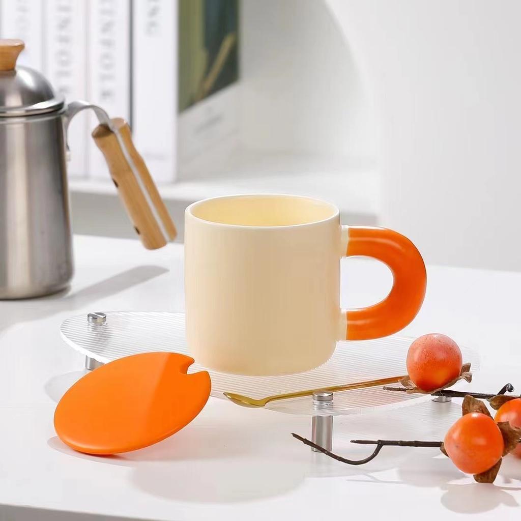 Hochwertige Keramik-Wassertasse Haushaltsbecher mit Deckel Tasse Büro Niedlich Geburtstagsgeschenk Souvenir-Tasse