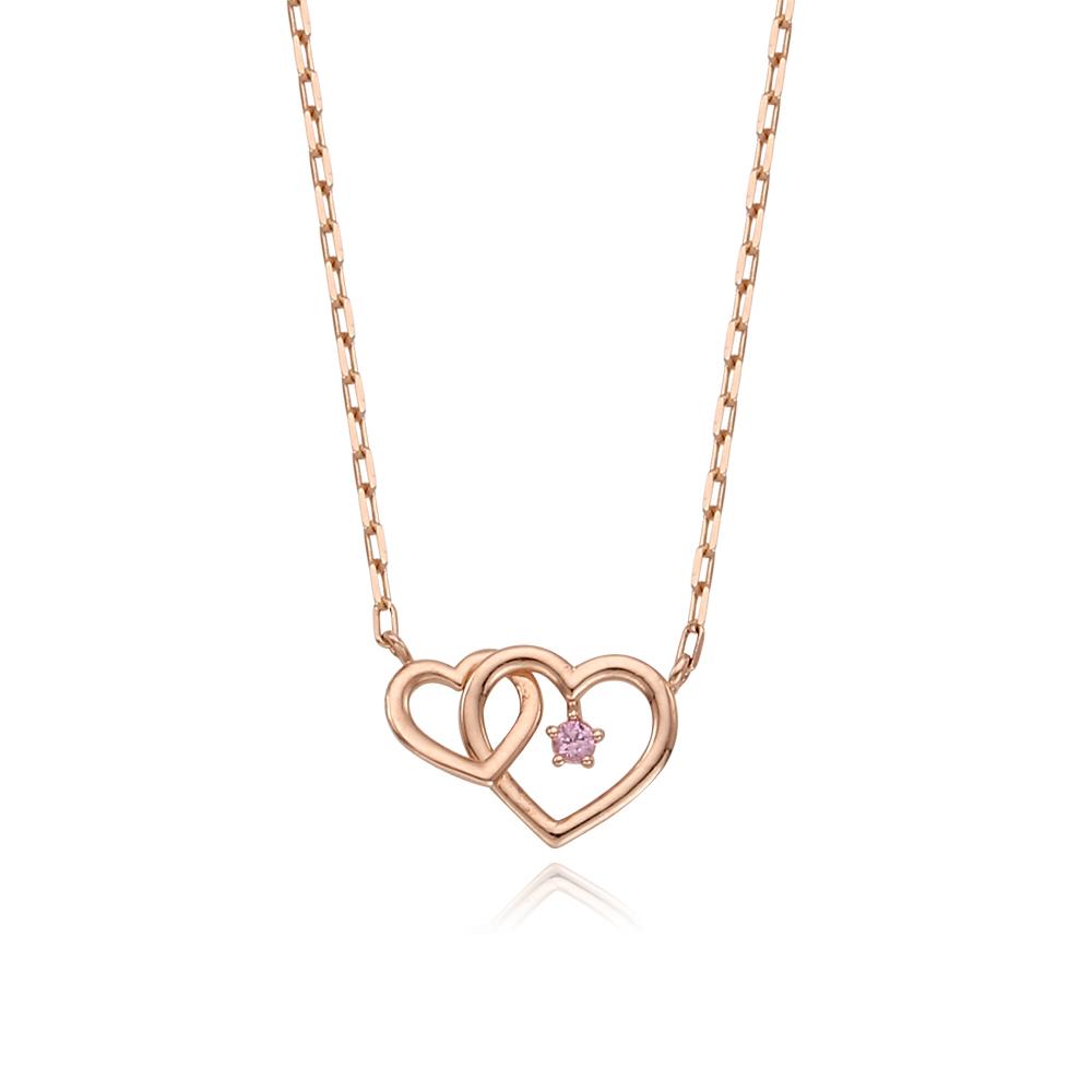 Lloyd Double Heart Pink Sapphire 14K Gold Necklace Lnn20058G