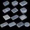 13Styles Clear Clips Boxes Home Organization Plastic Storage Box Jewelry Diamond Container Pill Storage Supply Craft Bead Holder