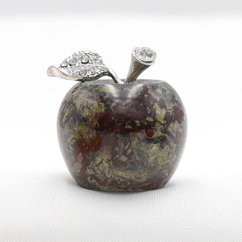 30mm Natural Rose Quartz Crystal Agate Apple Decoration Ornament