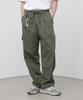 MODERMENT Semi-Wide String Cotton Cargo Pants [Khaki]