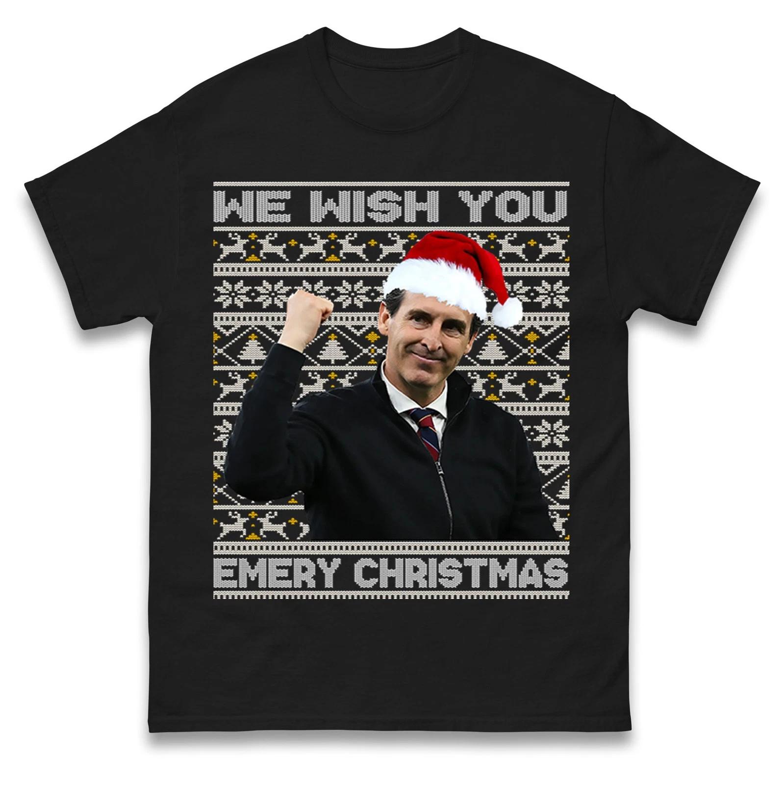 Unai Emery We Wish You Emery Christmas T Shirt, Football Fans Xmas Tee Top S