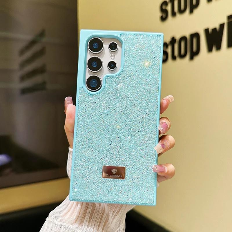 Luxe Bling Strass Diamant Hoesje Voor Samsung S26 S25 S24 S23 Ultra Plus Sparkle Glitter Schokbestendige Cover Voor Vrouwen Meisjes