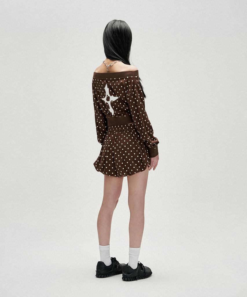 NOT4NERD W Polka Dot Balloon Shorts - Brown