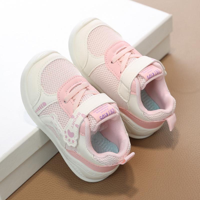 Little Kids' Velcro Closure Mesh Walking Shoes, Breathable Athletic Shoes, New Summer style2026Baby Shoes Versatile Sneakers