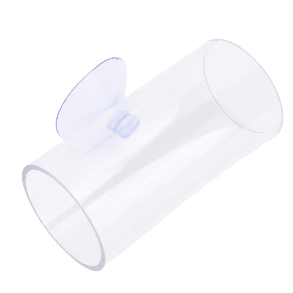 Betta Fish Tunnel Transparent Hollow Betta Fish Tube with Suction Cup for Resting Fish Tank Accessories S