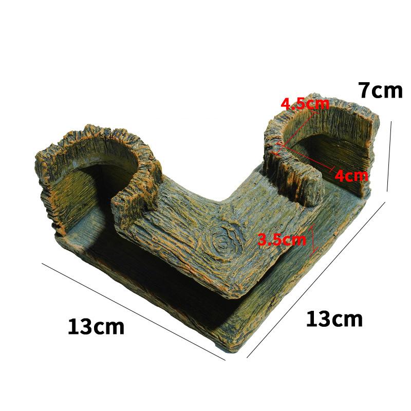 Natural Resin Aquariums Ornament Tunnel Shelter Corner Cave For Fish And Pet Fish Hideouts Fishtanks Decors