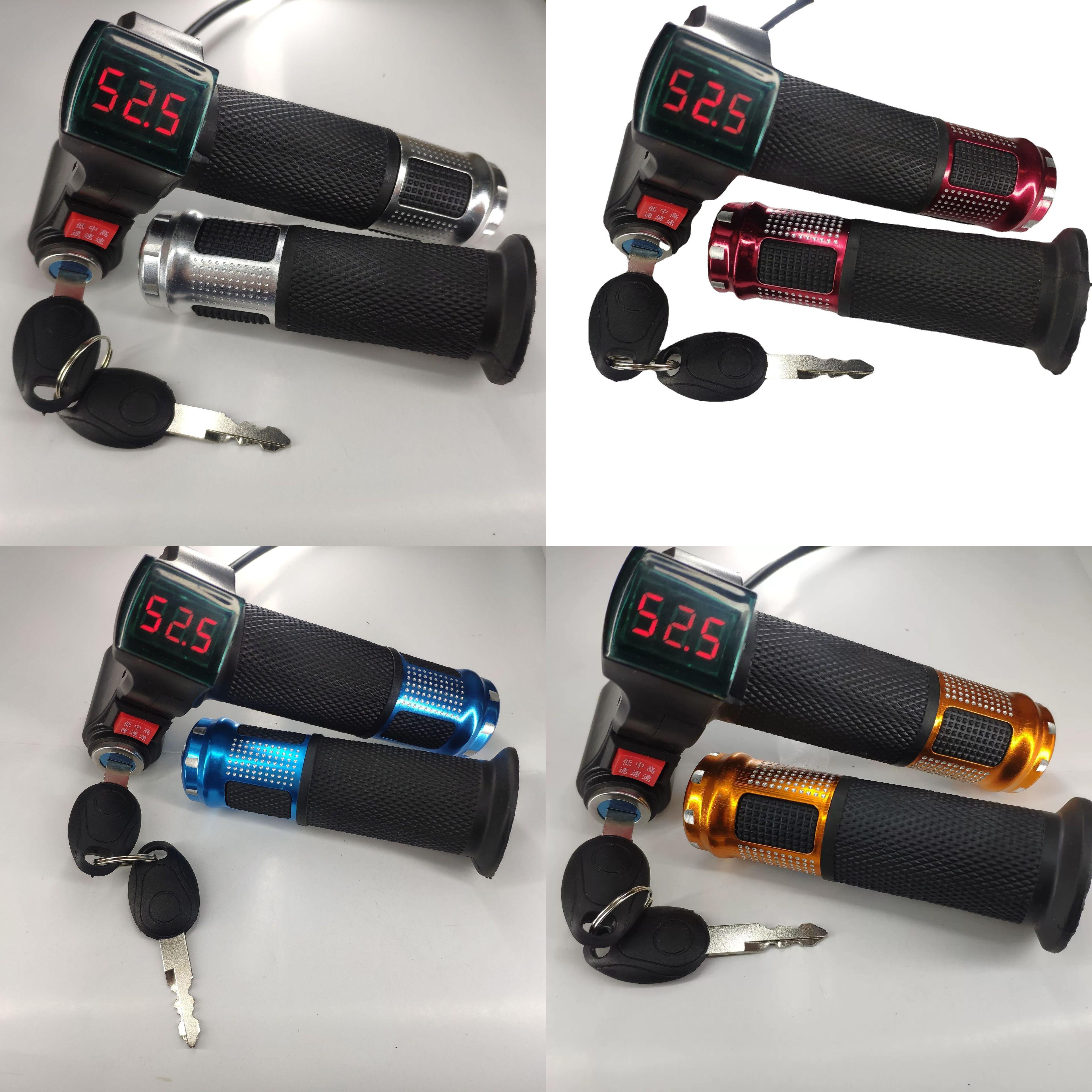Hot Selling Universal Red Screen Electric Bicycle Throttle Handlebar Electric Scooter Accessories Speed Control Twist чёрный