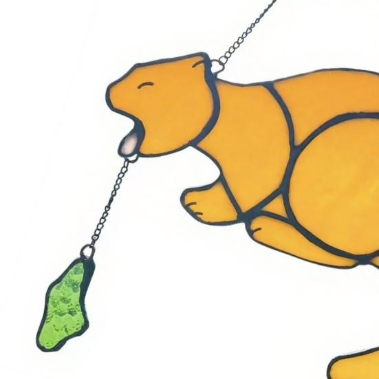 Vomiting Cat Sun Catcher for Windows Funny Vomiting Cat Sun Catcher Handmade Indoor Outdoor Hanging Decoration Gift for Cat Lovers