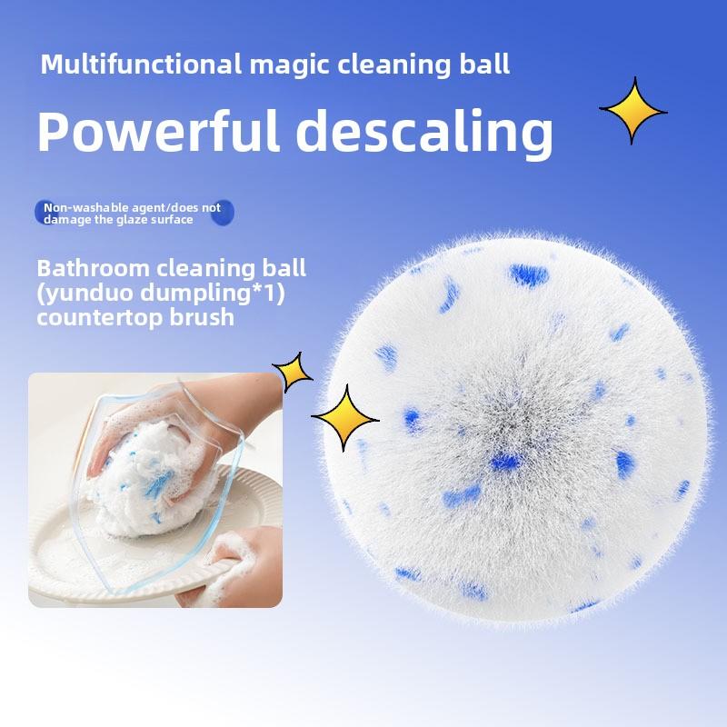Bathroom Sink Brush Toilet Bathtub Cleaning Brush Household Countertop Washbasin Magic Cleaning Ball синий