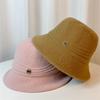Hat Autumn and Winter Warm Knit Fisherman Hat, Versatile and Fashionable Bucket and Basin Hat