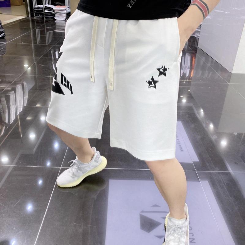 Men Summer Trendy Print Sports Joggers Drawstring Straight Youth Casual Streetwear Pockets Loose Short Pants