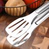 Stainless Steel Serving Tongs Heavy-Duty Food Tongs with Grip 3-Line Slotted Head Cooking Tong for BBQ Buffet Kitchen