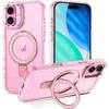 Phone Case - BOOLING - for iPhone 17 - Scratch-Resistant PC Silicone with Pink Magnetic Ring