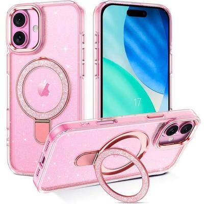 Phone Case - BOOLING - for iPhone 17 - Scratch-Resistant PC Silicone with Pink Magnetic Ring