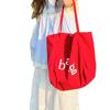 New large-capacity shoulder bag, canvas bag, women's tote shopping bag, letter printed bag.