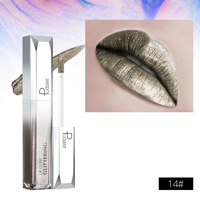 Pudaier Rossetto lucidalabbra idratante perlato Star Glitter Lip Gloss