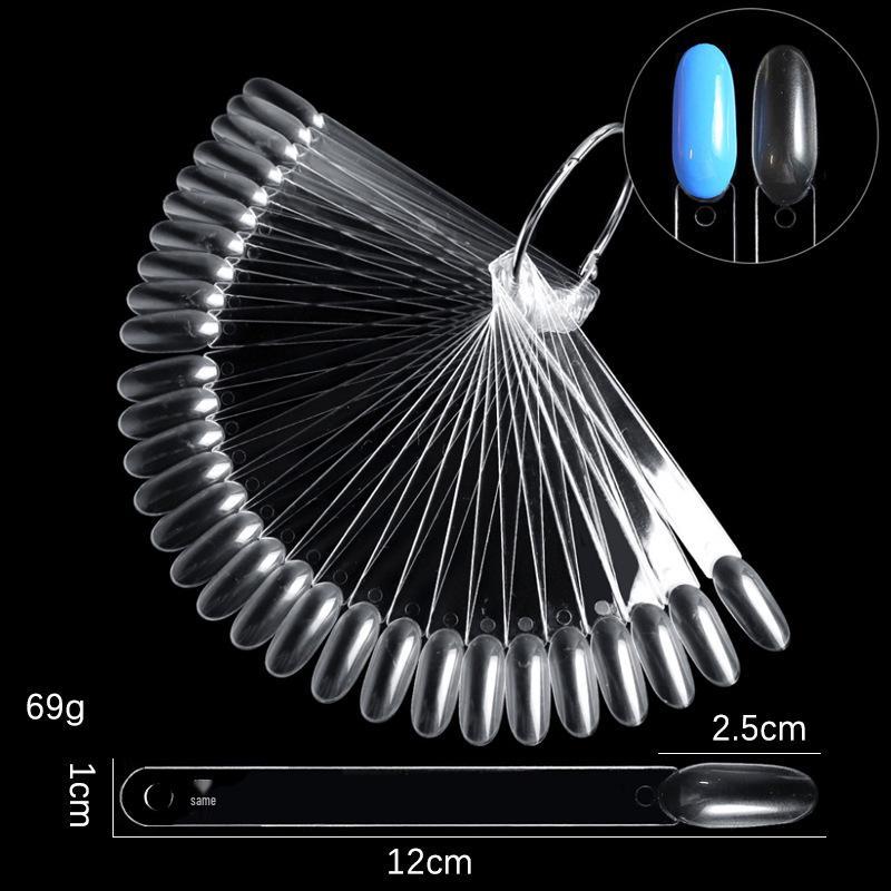 

50-цветный веер для демонстрации нейл-арта - типсы для практики с гель-лаком