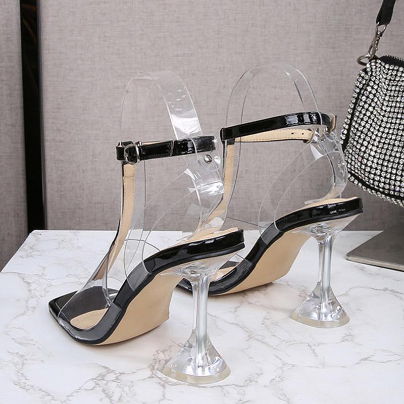 Naiste stiletto pumbad avatud varbaga kristallist läbipaistev seksikas Catwalk 9 cm konts WZ