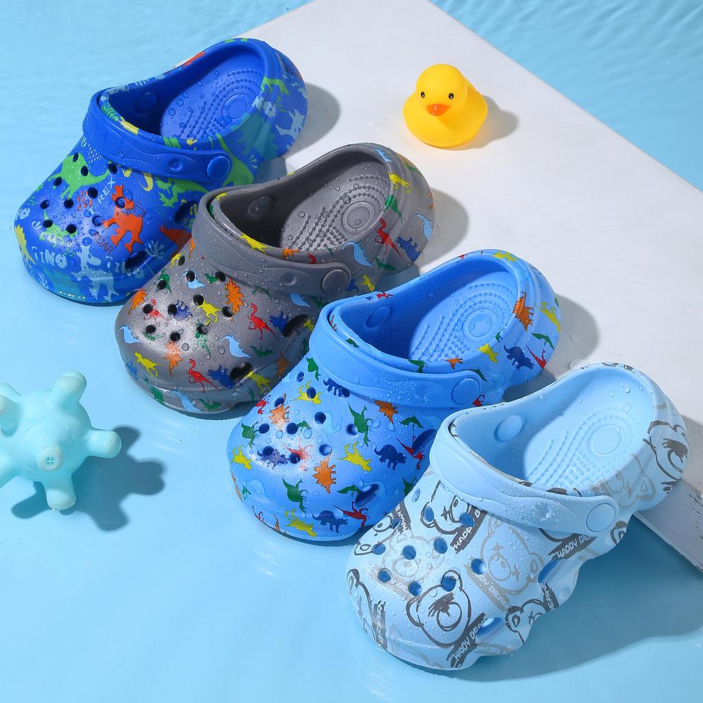 Kinder Dinosaurier Garten Schuhe Niedliche Cartoon Sandalen Clogs Kleinkind Strand Pool Wasserschuhe Sommer Badeschuhe für Jungen 1214
