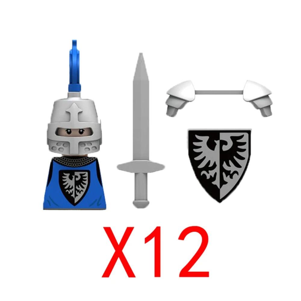 Medieval Military Building Blocks Solider Figures Gifts Weapons Shields Helmets Lionheart Teutonic Knights Militiaman Farmer MOC