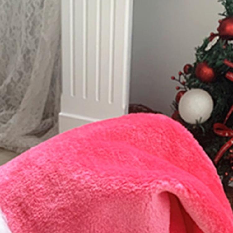 Christmas Party Hat Furry Christmas Hat Plush Santa Hat Christmas Party Decor