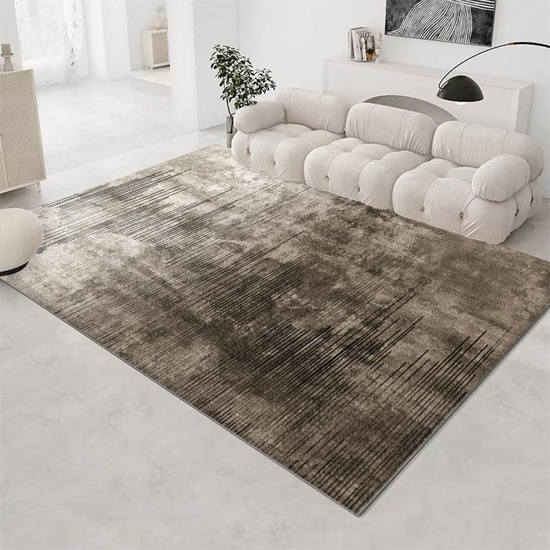 Europe Style Stripe Distress Carpet Living Room Sofa Bedroom Bedside Study Entrance Door Rug Non-slip Retro Home Decor Art Mat