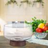 Glass Salad Bowl Multifunction Candy Snack Tray Fruit Basket Serving Bowl for Veggies Home Table Centerpiece Party Decoration