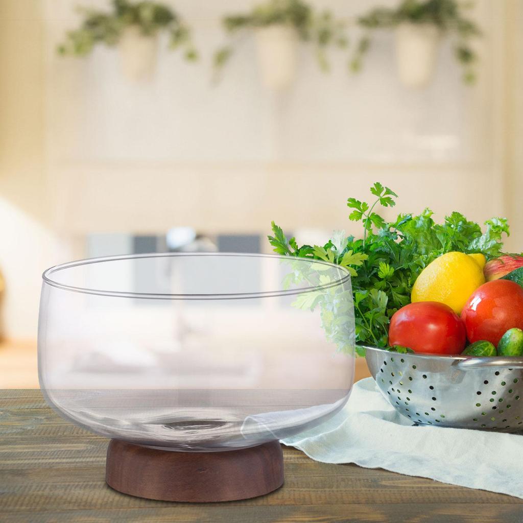 Glass Salad Bowl Multifunction Candy Snack Tray Fruit Basket Serving Bowl for Veggies Home Table Centerpiece Party Decoration