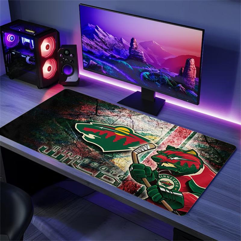 Minnesota Wild Color Mouse Pad Large Gaming Table Cushion Non-slip Laptop Tablet Big Mousepad XXL Mat Mini PC Playmat With Lock edge