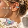 Light Luxury Ear Cuff Colorful Crystal Cartilage Earring New Geometric Ear Clip  Party