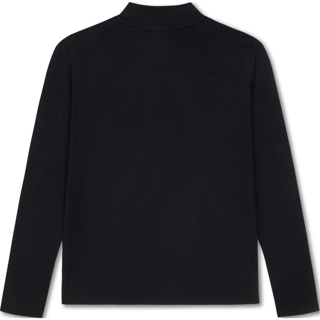 Calvin Klein Tričko Pohodlné Měkké Univerzální Dlouhý Rukáv Dětské Topy Černé CK2332021GS-002