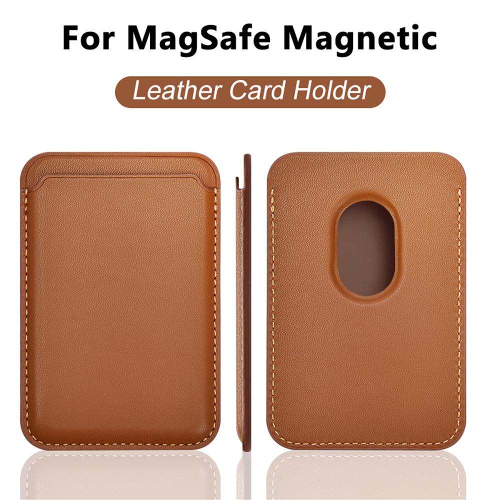 Universelle Kartenhalter-Tasche Für Alle Smartphones Für Magsafe Kabelloses Laden Magnetisches Telefon Leder-Geldbörse Kartenclip Zubehör