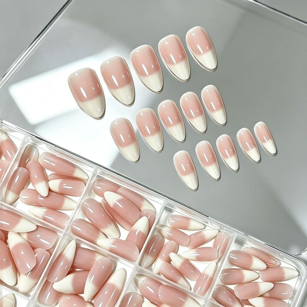 150Pcs/Box Glossy Finish Press On Nails Medium Almond Shape False Nails Fake Nail Tips Nail Salon