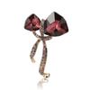 Fashion Alloy Rhinestone Size Rope Knot Brooch Niche Design Women'S Clothing Corsage Jewelry Pin