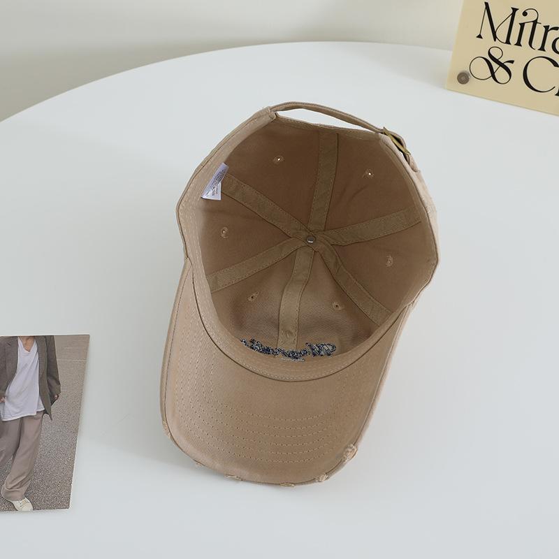 Korean Cute Big Head Sieve Baseball Hat for Men and Women Same Korean Style Fashion Soft Top Couple Baseball Cap Showing Small Face