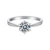 Mozambican Ring Women'S S925 Sterling Silver Inlaid With 1 Carat Moissanite Ring High Quality Wedding Band