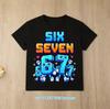 summer short sleeve, cartoon print 2026 personalized digital 67   T-shirt for boys and girls, family style, casual top
