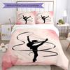 3pcs gymnastics Bedding Set Duvet Cover Closure Includes 1 Duvet Cover & 2 Pillowcases, Soft and Comfortable for All Seasons.