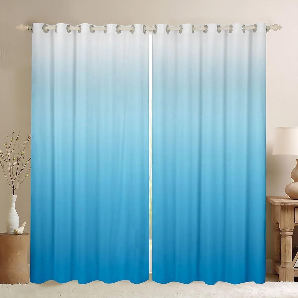 Gradient Window Curtain Ombre Curtains Panels Polyester Treatments Drapes Adults Teen Bedroom Living Room Blackout For Sitting Made Of