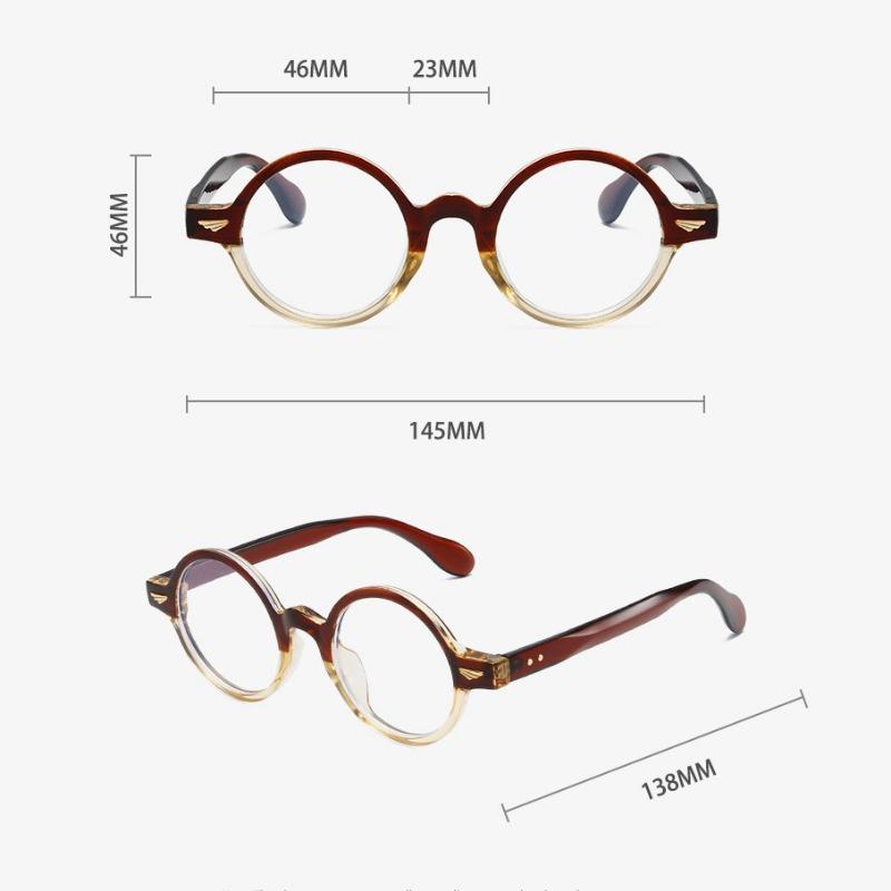 Retro Round Frame Fashion Glasses Anti Blue Light Computer Fashion Lightweight Eyeglasses Women Men