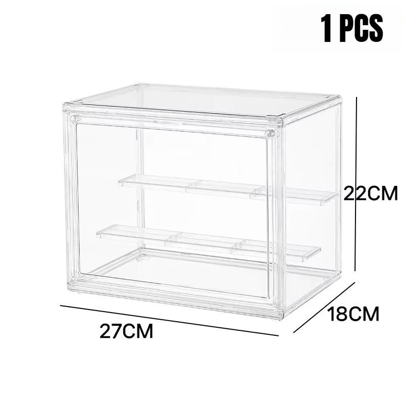 

1/2/3/4PCS Acrylic Clear Display Storage Box for Fingures Foldable Display Case for Figurines Dolls Action Figure Organizer box