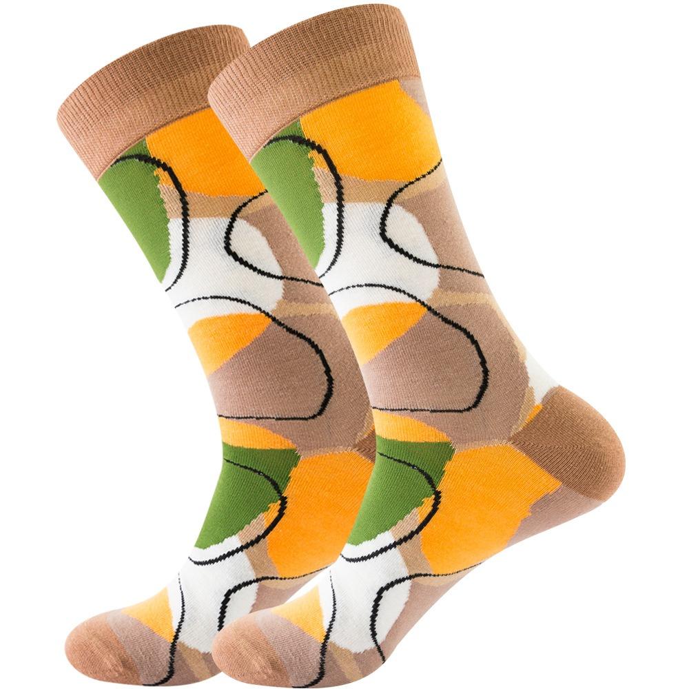 Striped multicolor street skateboarding funny socks for men and women