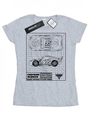 Sieviešu/Dāmu Kokvilnas T-krekls ar Zibens Makvīna plānojumu